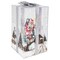 Northlight 12" Lighted and Musical Santa Snowing Gift Box with Silver Ribbon Christmas Decoration